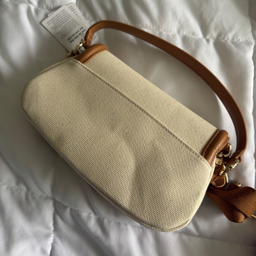 🆕🤎 Lululemon Canvas Mini Bag - Natural Chestnut Brown - Picture 8 of 9